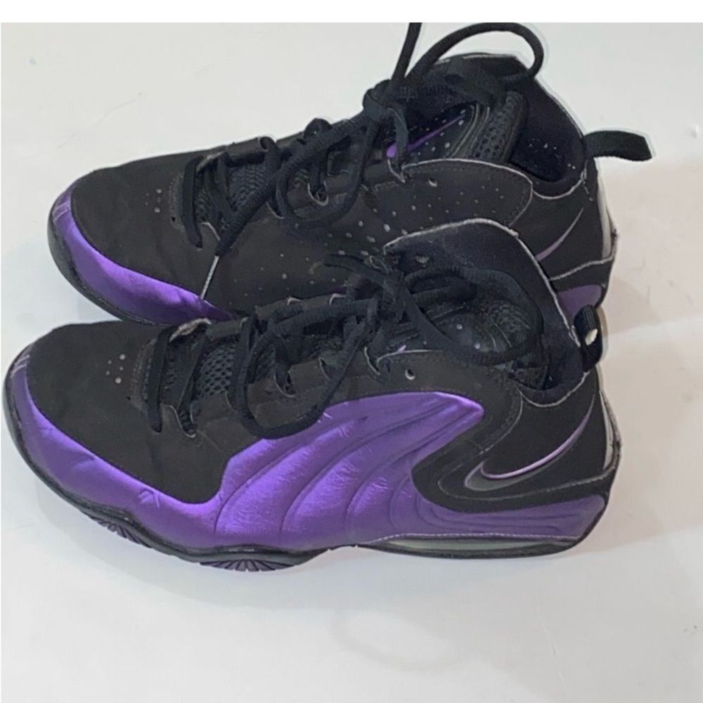 Nike Air Max Wavy BV1342-001 Basketball Stylish Black & Purple Sneakers Sz,5.5Y - Picture 4 of 7